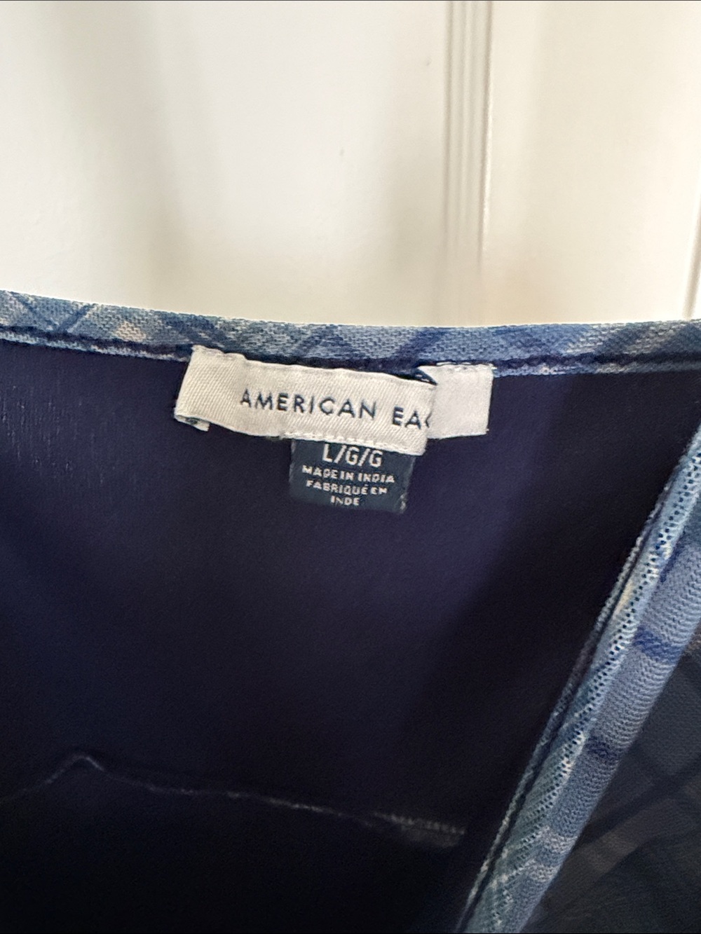 American Eagle Outfitters Blue Plaid Maxi Slip Dress - Picture 2 of 6